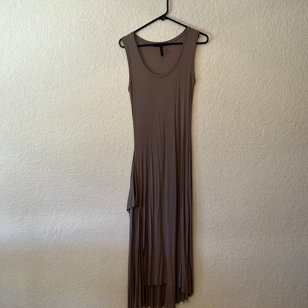 BCBG taupe brown ribbed bodycon dress